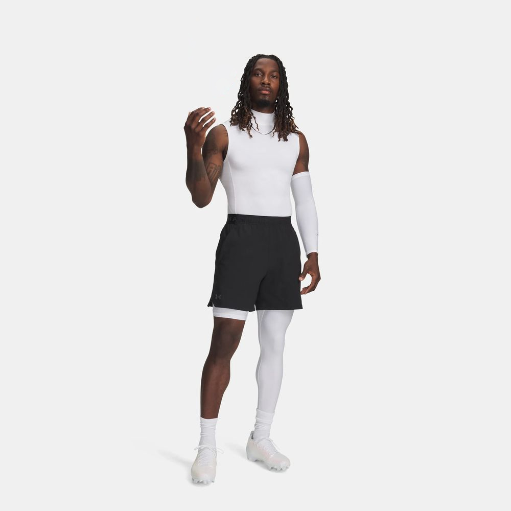 언더아머 히트기어 아머 어시메트리컬 타이츠 레프트 화이트